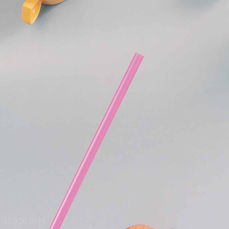 Double-Walled plastic Tumbler with Pink Straw & Star Confetti
