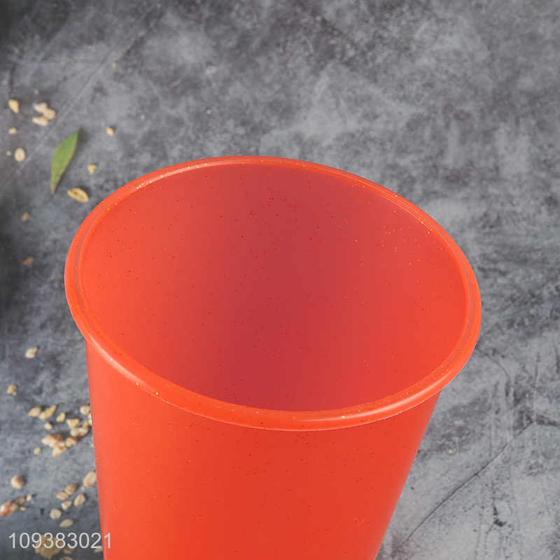 Hot selling plastic cup Red Tumbler with Straw