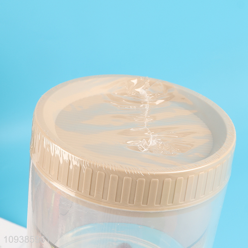 Hot sale round plastic sealed storage jar