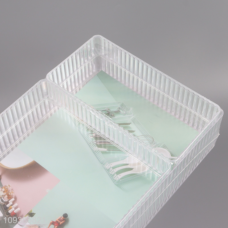 Good sale 4pc plastic storage box for desktop organizer