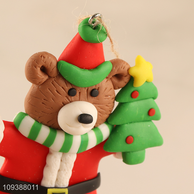 Best quality cartoon bear Christmas hanging ornament decoration
