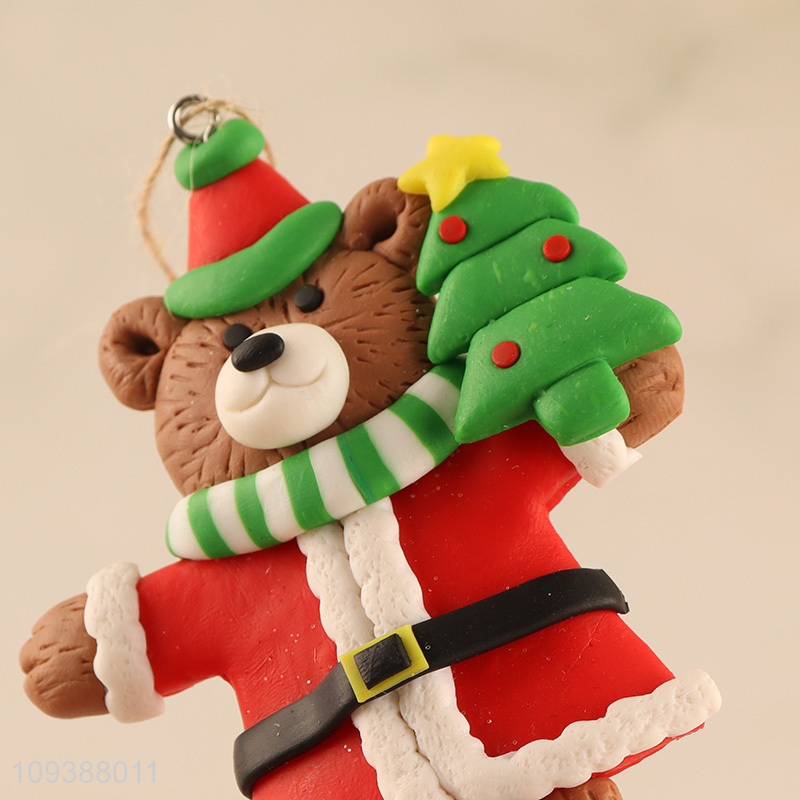Best quality cartoon bear Christmas hanging ornament decoration