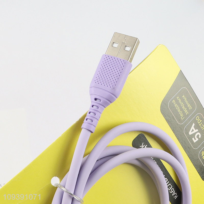 New product 1m purple usb charge iPhone data cable