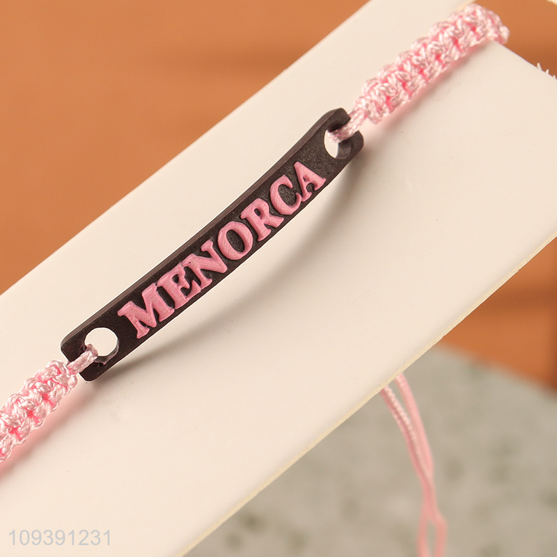Low price pink handmade fashion jewelry bracelet