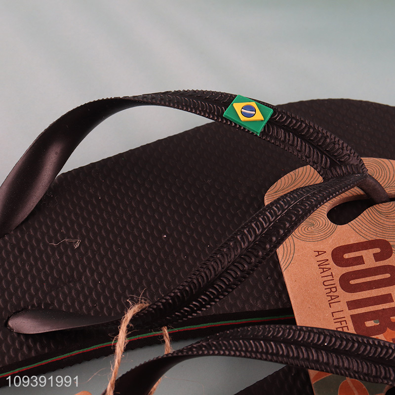 New style black breathable flip flops for summer