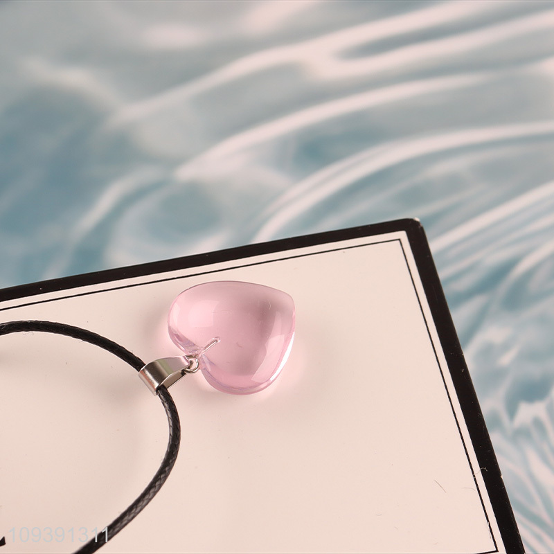 New arrival  fashion jewelry stone heart pendant necklace