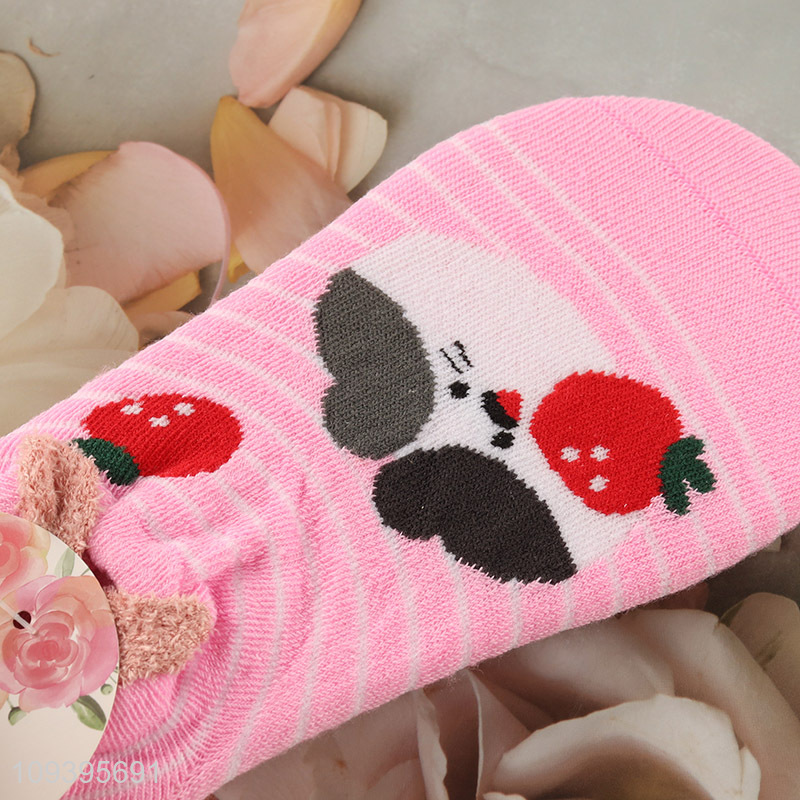 Top quality lightweight cartoon animal polyester boat socks