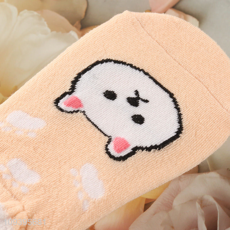 Top selling soft cartoon animal stretchy polyester boat socks