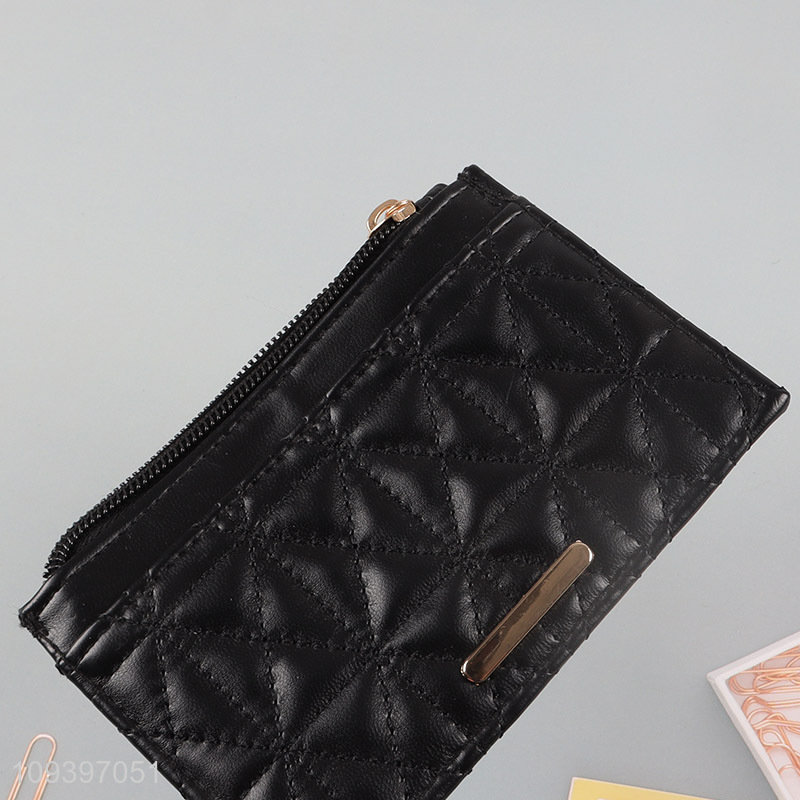 Top products black fashion wallet with zipper
