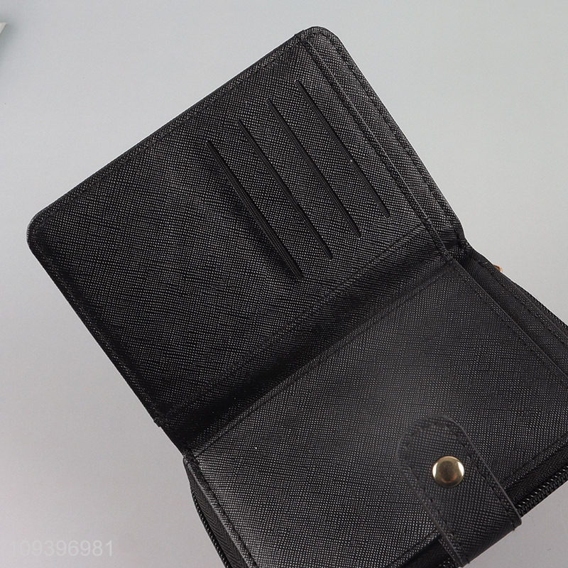 Factory direct sale black fashion long style wallet