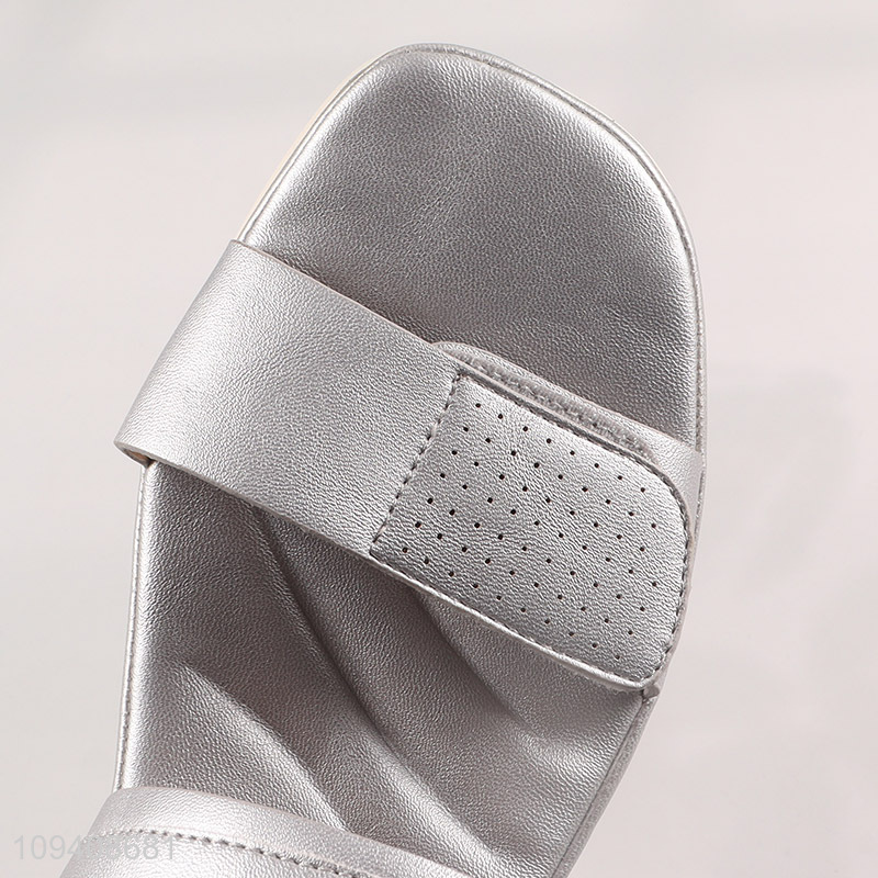 Best quality silver summer anti-slip women sandals