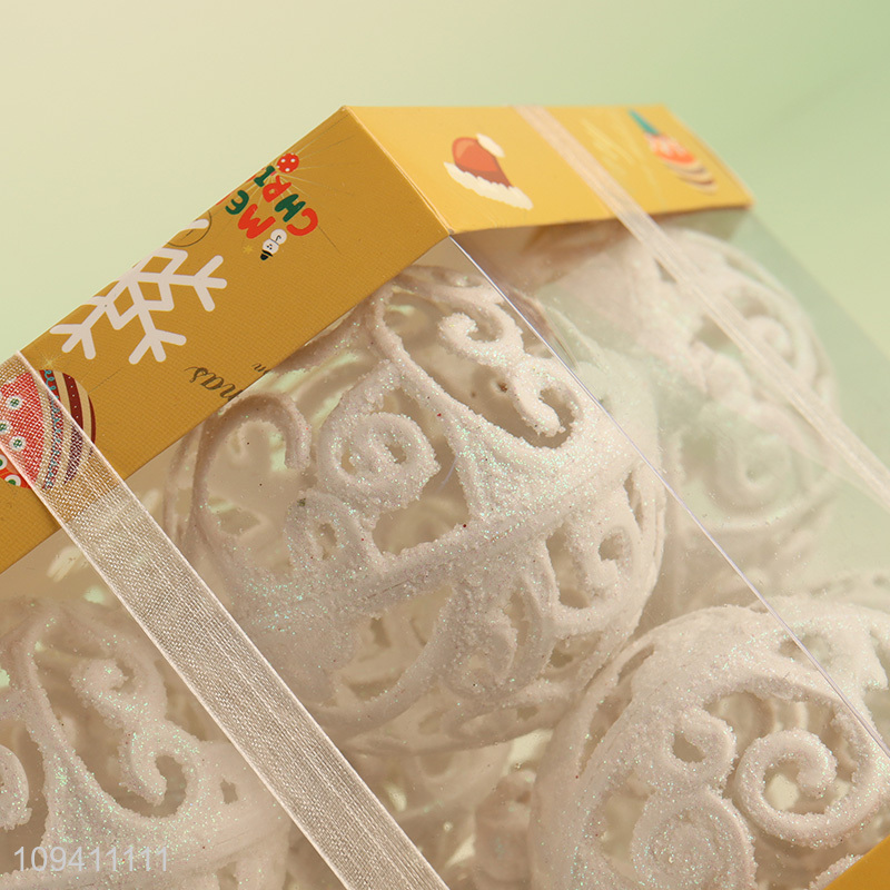 Latest products   white Christmas ball christmas hanging ornaments