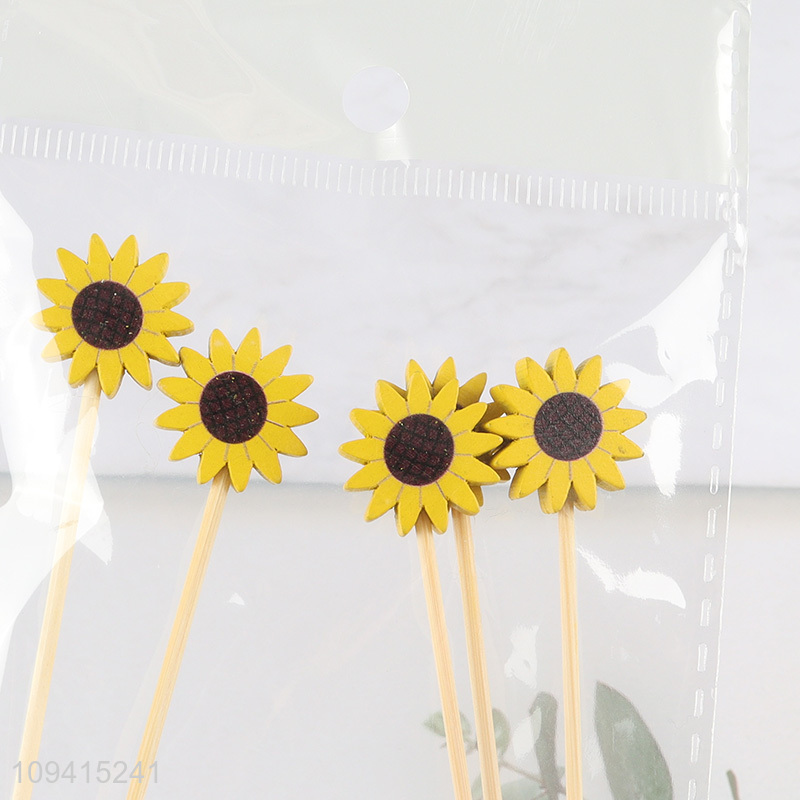 Good selling sunflower fruit picks food picks
