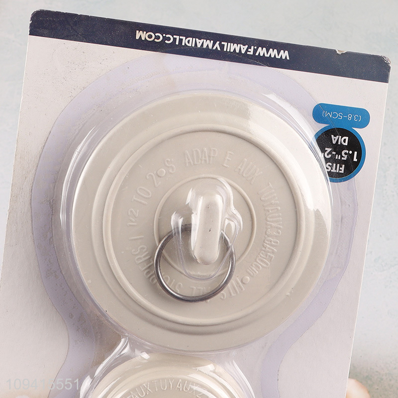 Top selling 2pcs rubber kitchen sink stopper