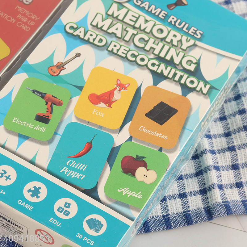 Top sale educational diy board game memory matching