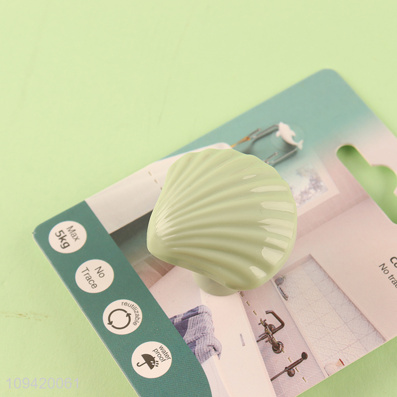 Good price seamless shell suction cup hook hanging hook