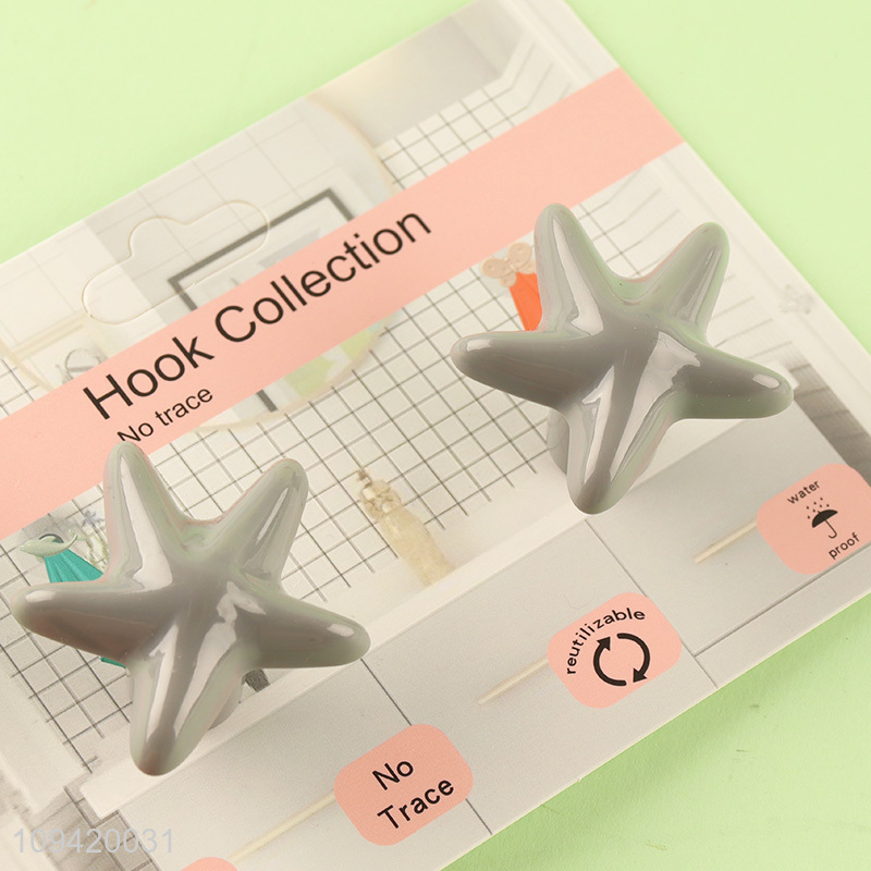 Top sale 2pcs household seamless starfish hook