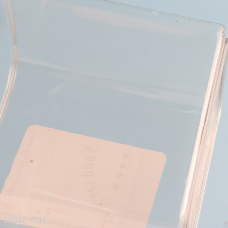 Low price rectangular clear sealed storage jar