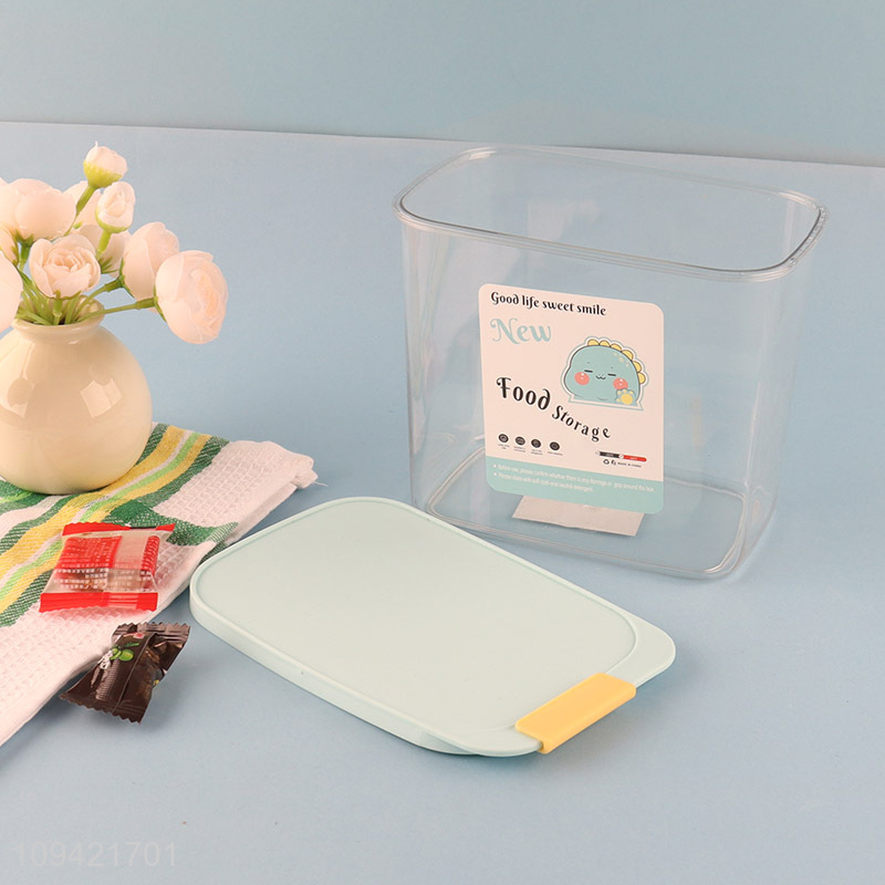 Low price rectangular clear sealed storage jar