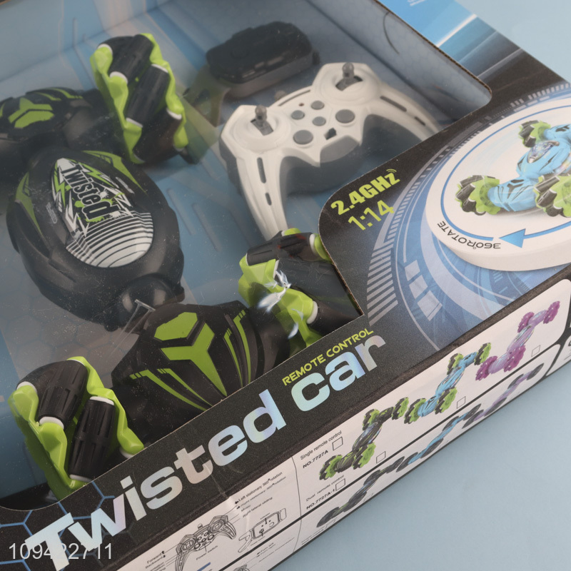 Low price remote control twisted car toys for children