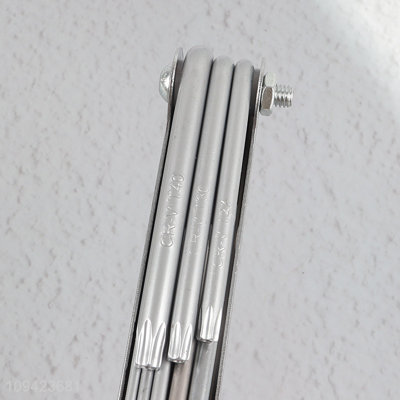 Wholesale Folding Hex Key Set Folding Torx Wrench Set