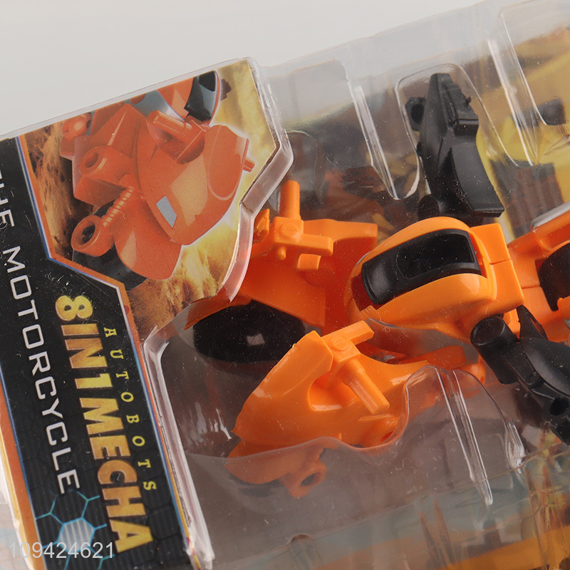 Hot selling 8 in 1 transformable motorcycle robot toy