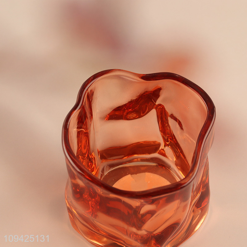 China supplier desktop decor glass candle holder