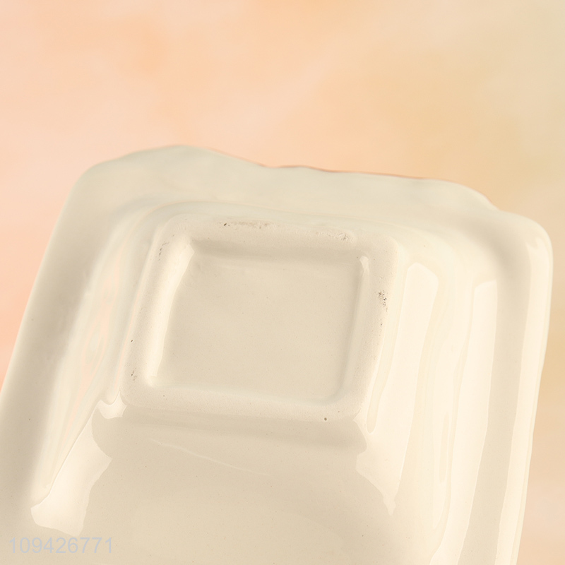 Hot items 3-compartment ceramic divided plate
