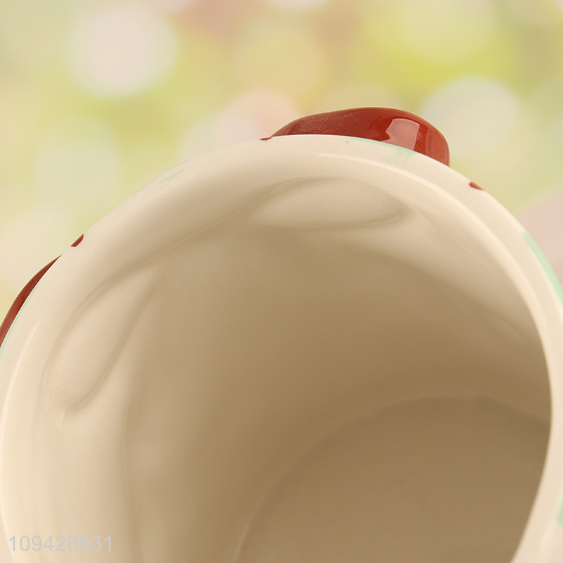 New arrival 3d bowknot striped ceramic jar