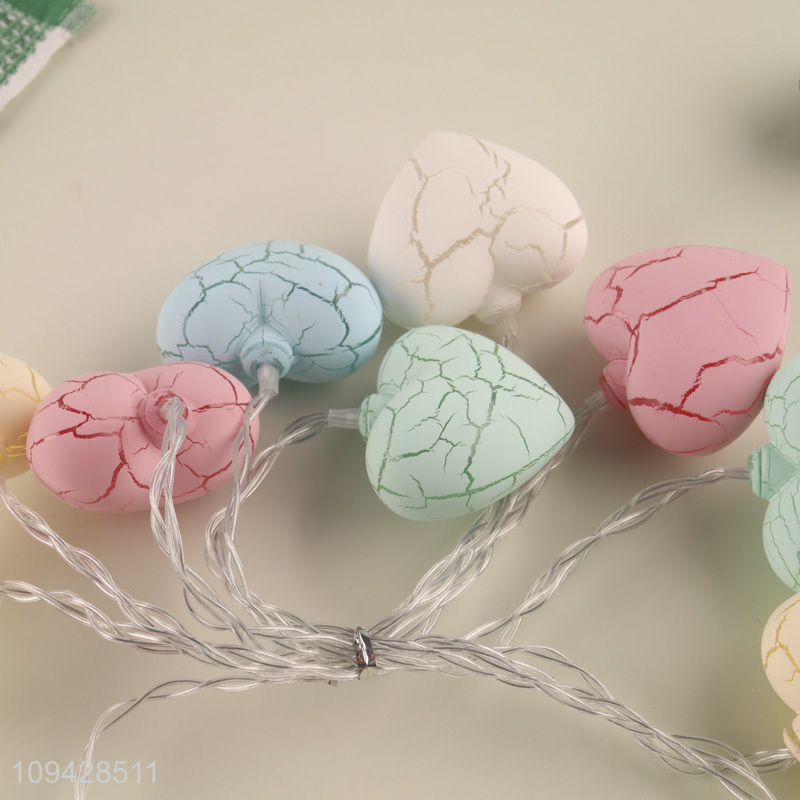 Hot sale heart shape colorful led string lights