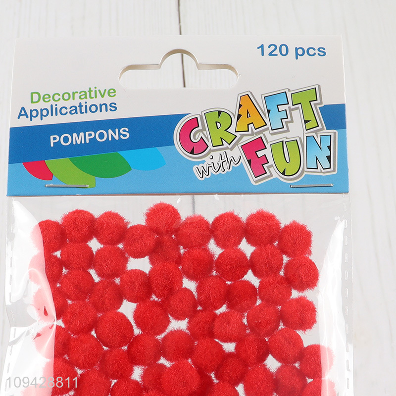Red Craft Pom Poms Balls For Kids Crafts