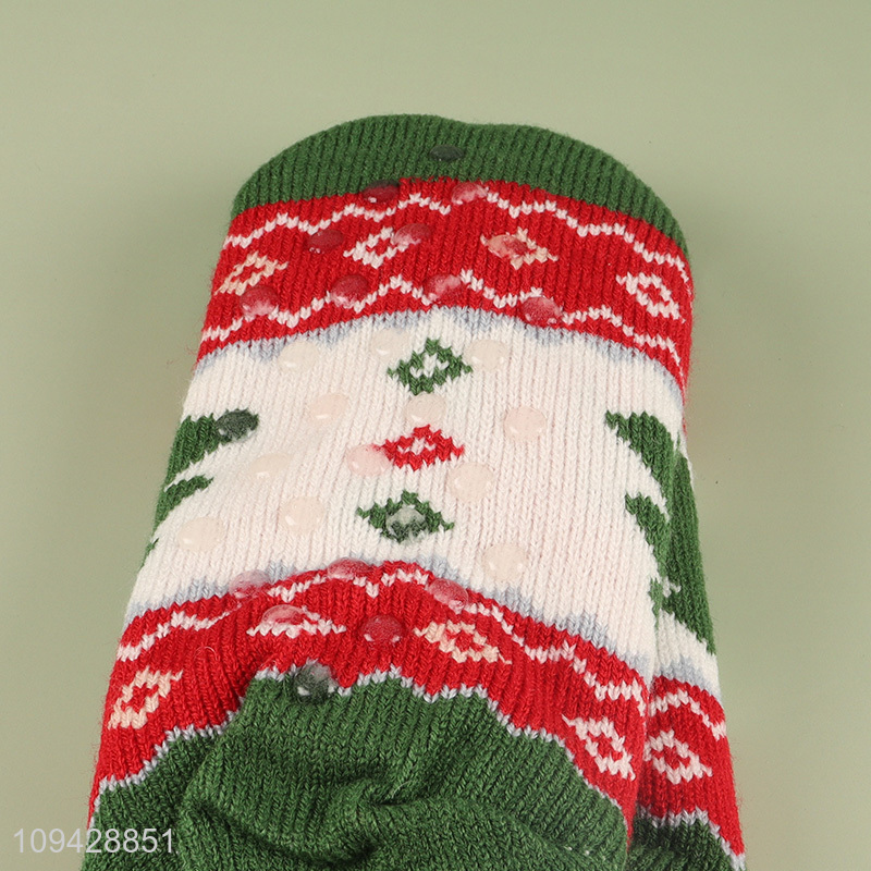 Top products Christmas plush home slipper socks for winter