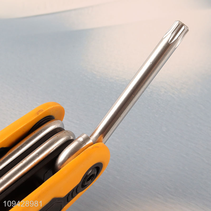Hot selling multi-size folding hex screwdriver tool