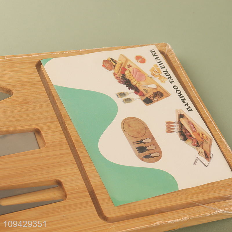 Factory price bamboo cheese board with cheese tool