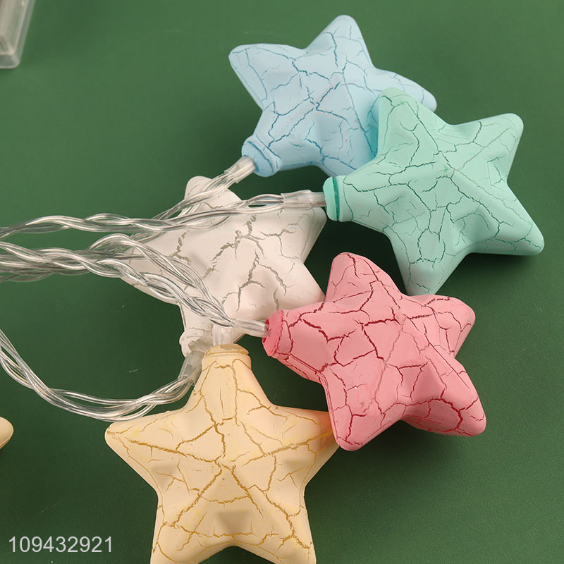 China products star shape led colored string lights