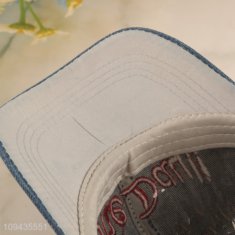 Hot products fashion adjustable polyester peaked cap for sale