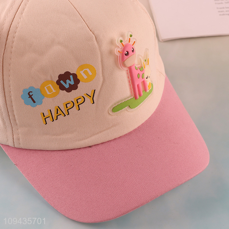 Top products cartoon baseball cap peaked hat for kids