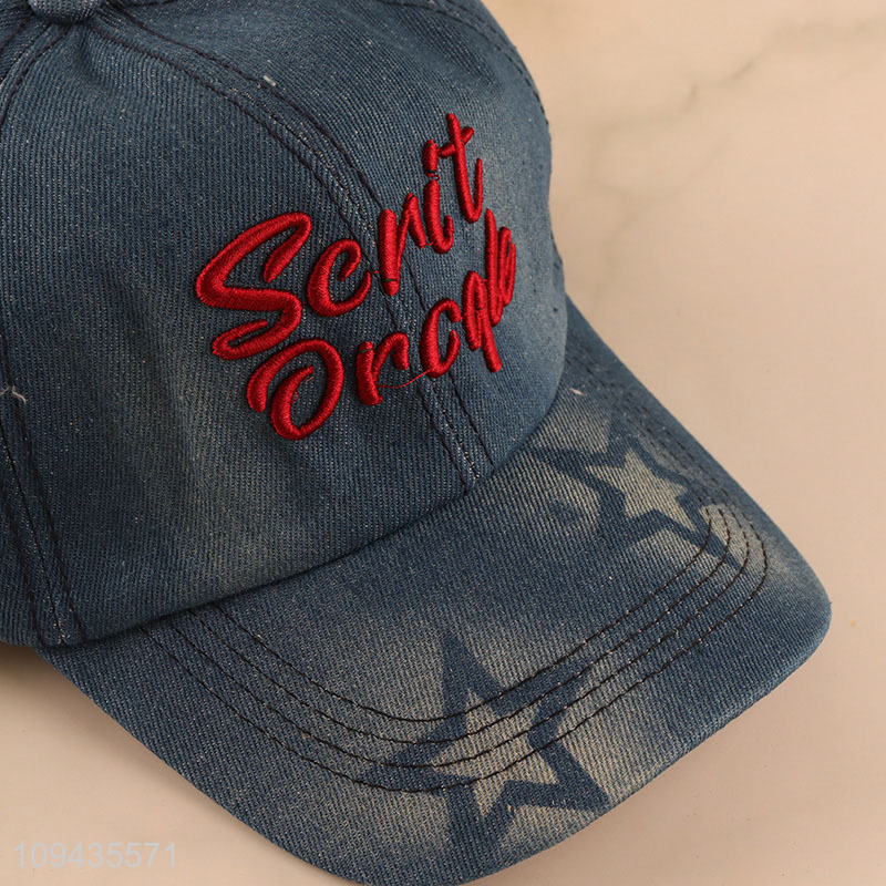 Hot items fashion adjustable polyester peaked cap for summer