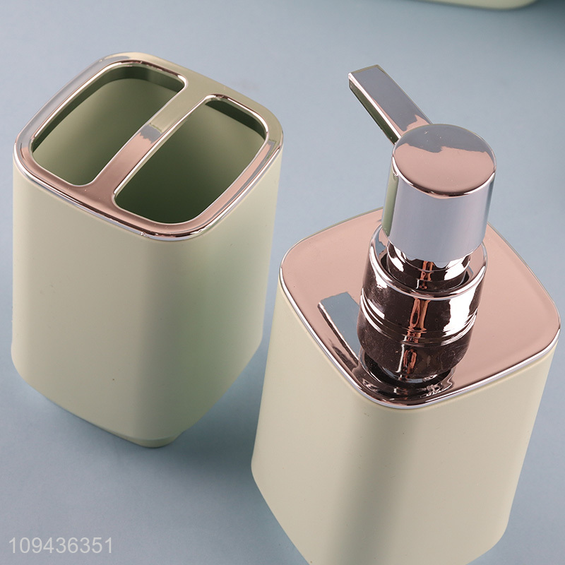 Low price household 6pcs plastic bathroom set