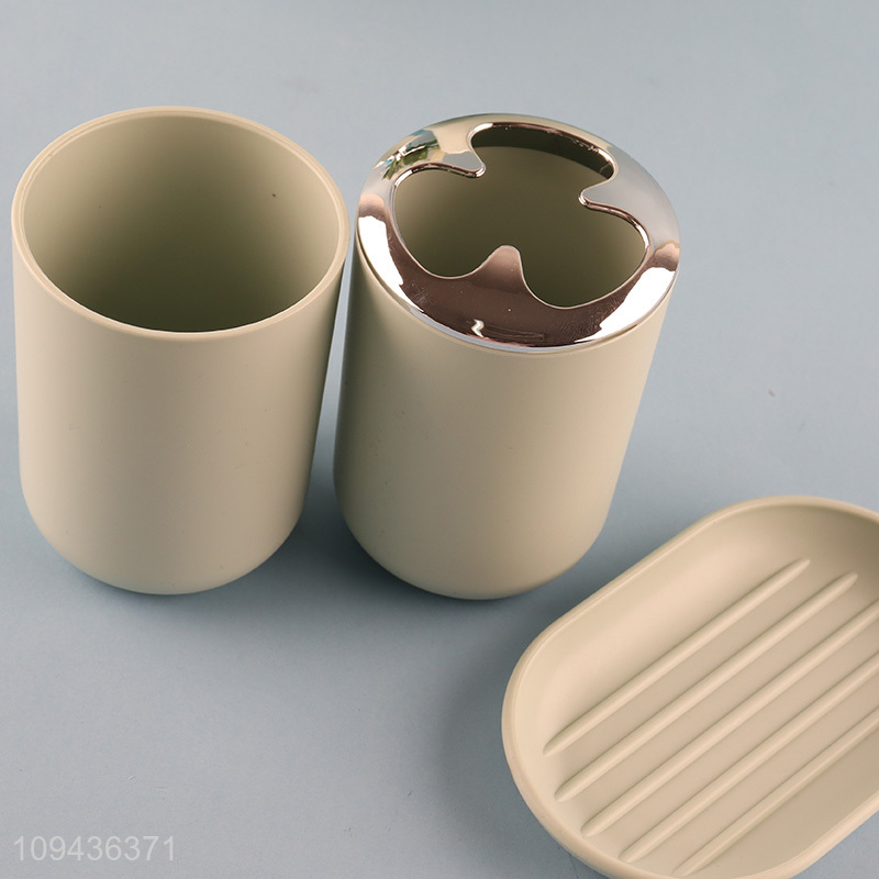 New arrival 6pcs home hotel plastic bathroom set