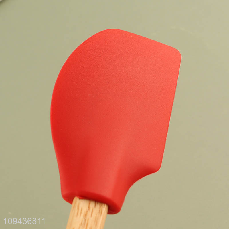 China factory wooden handle silicone butter spatula cheese spatula