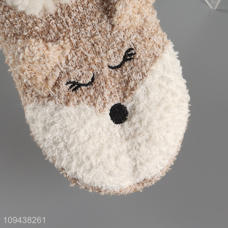 China factory warm polyester home floor slippers for sale