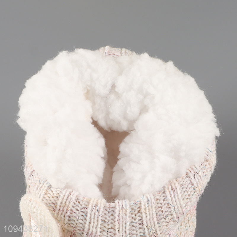 China wholesale non-slip polyester home floor slippers for winter