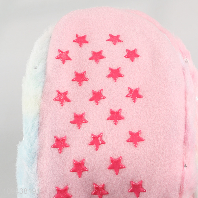 Top products non-slip plush winter polyester home slippers