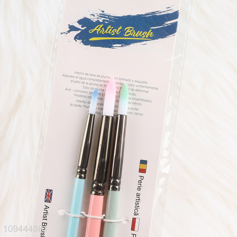 New arrival oil painting 3pcs artist painting brush set