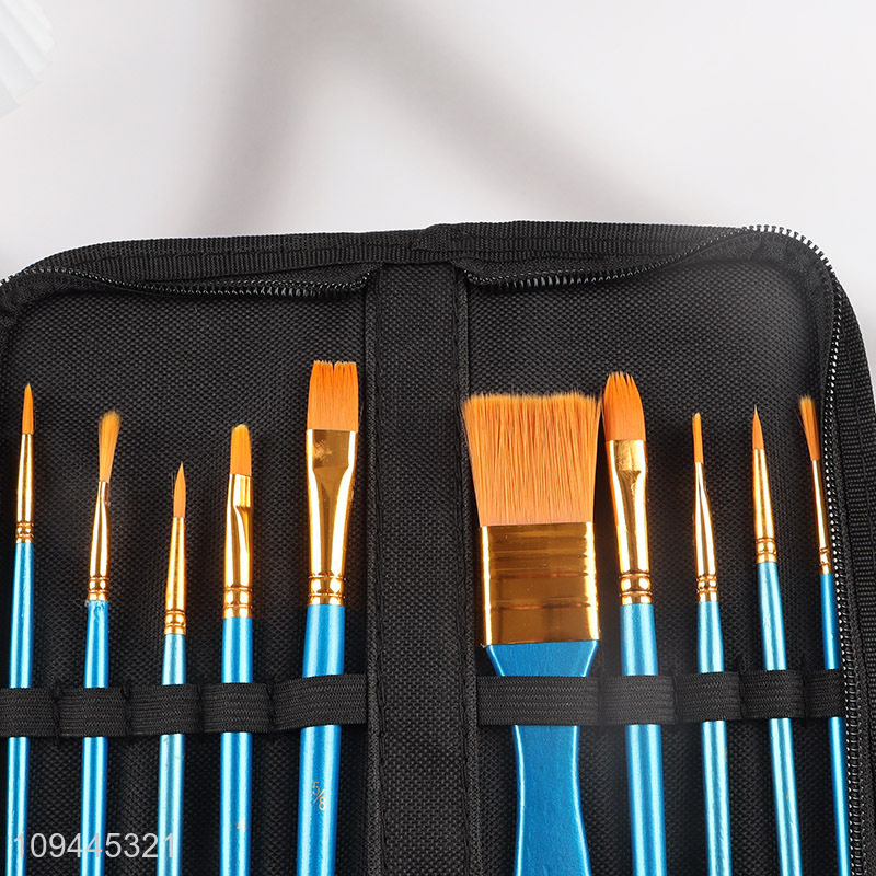Good price watercolor painting brush set with bag