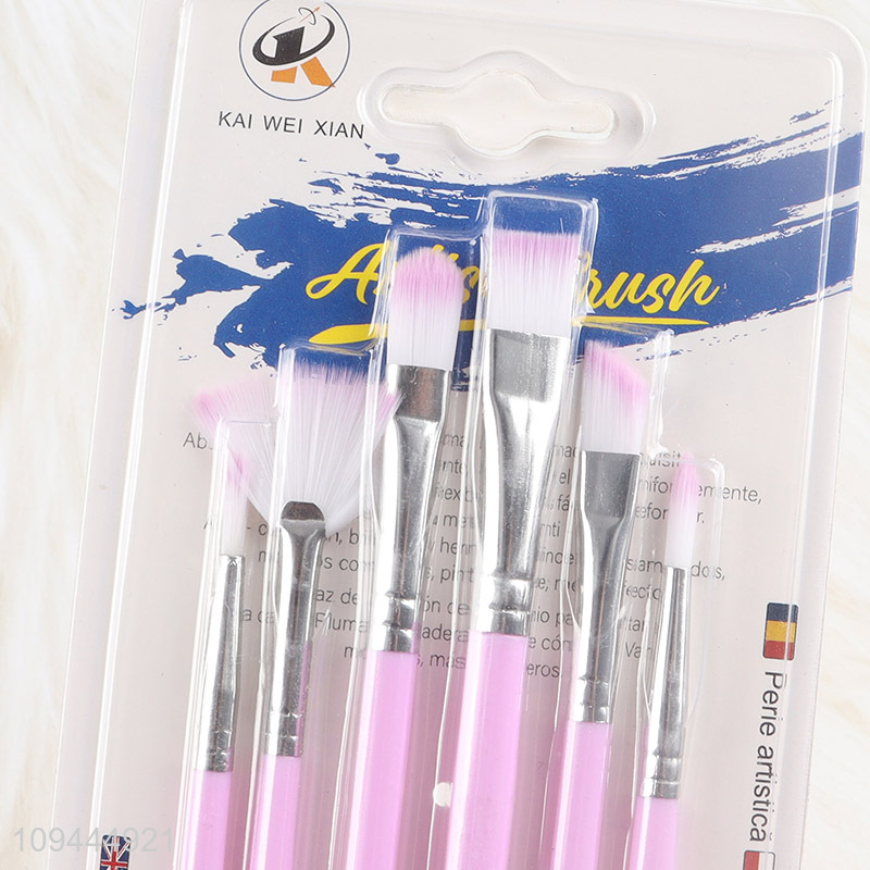 Top sale watercolor 6pcs artist painting brush set