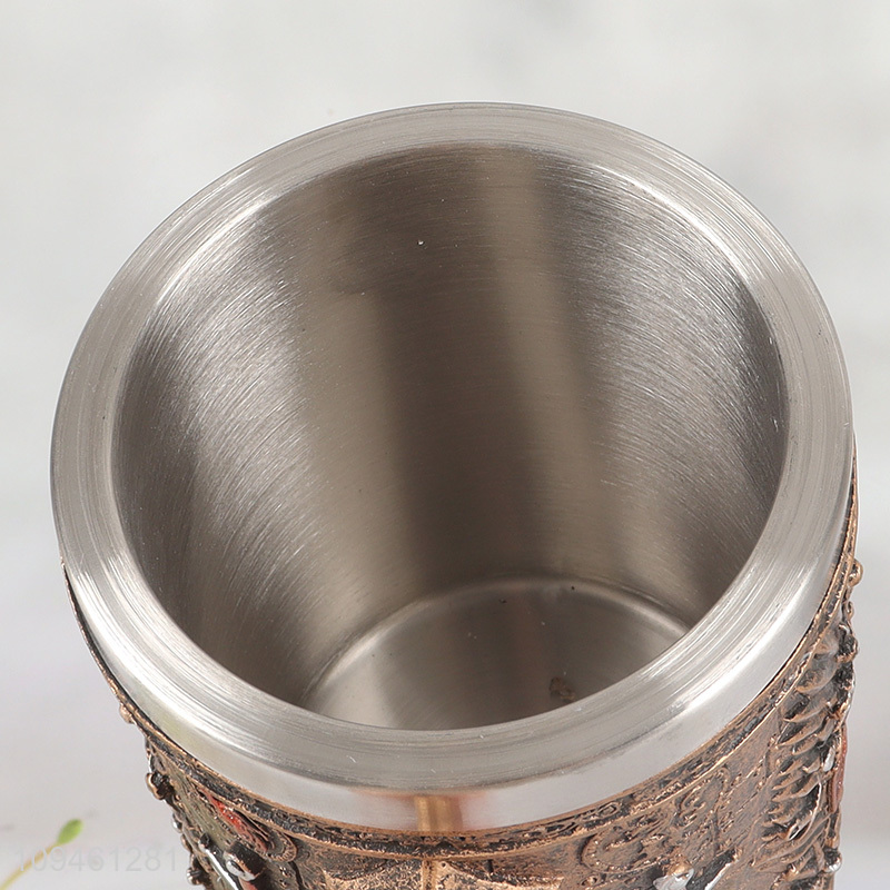 New product 600ml resin stainless steel large capacity cup