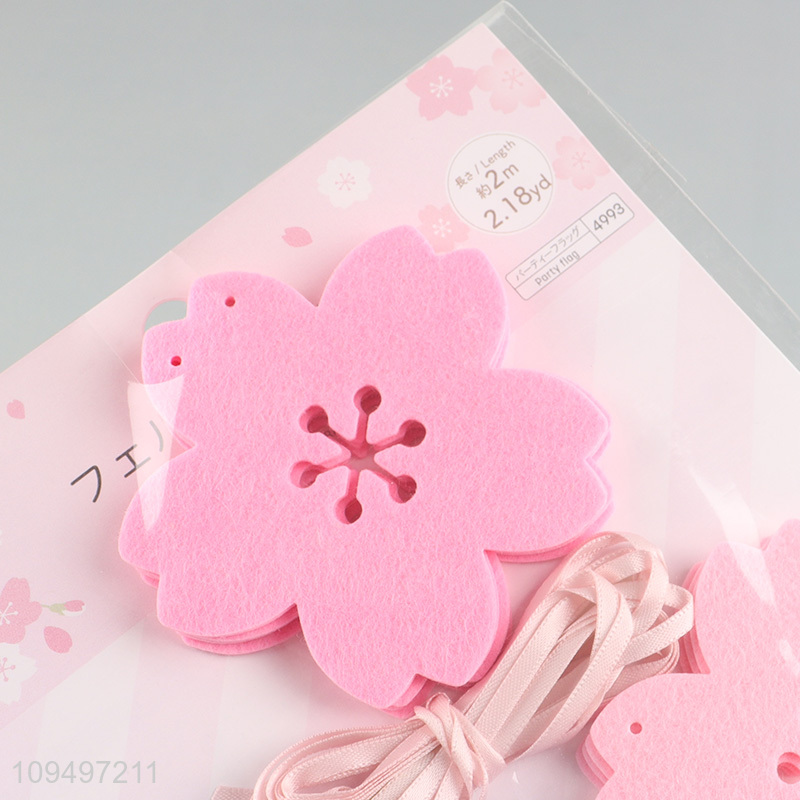Factory price cherry blossom felt banner set