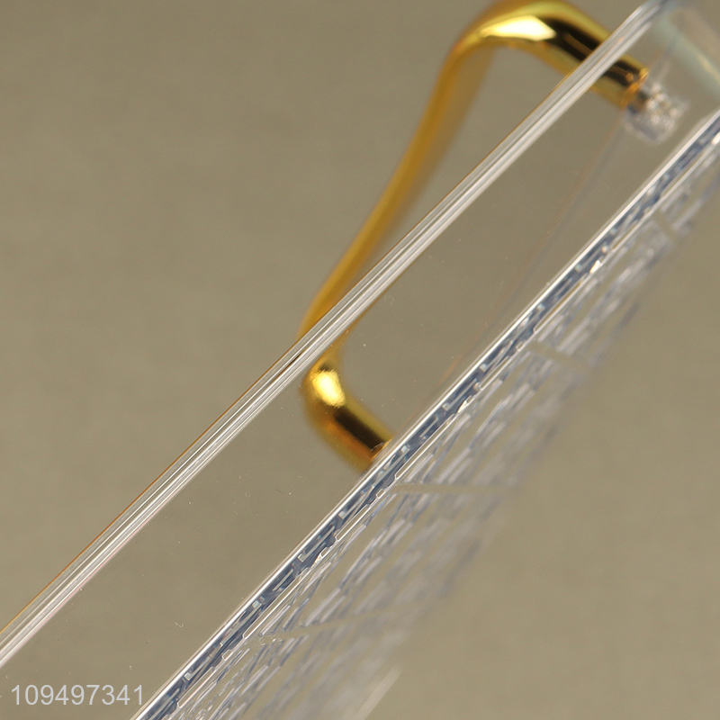 China supplier rectangle storage tray with handle
